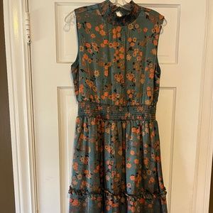 THML Teal Floral Print Dress